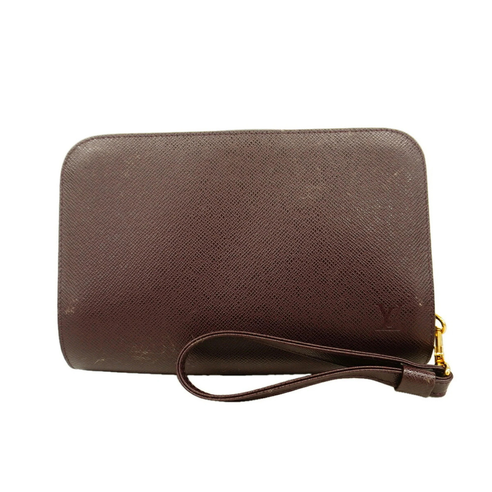 Louis Vuitton Clutch Bag Taiga Baikal M30186 Acajou Men's